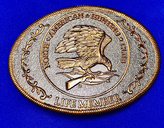 Vintage  North American Hunting Club Belt Buckle, Collectible Sporting, NAHC