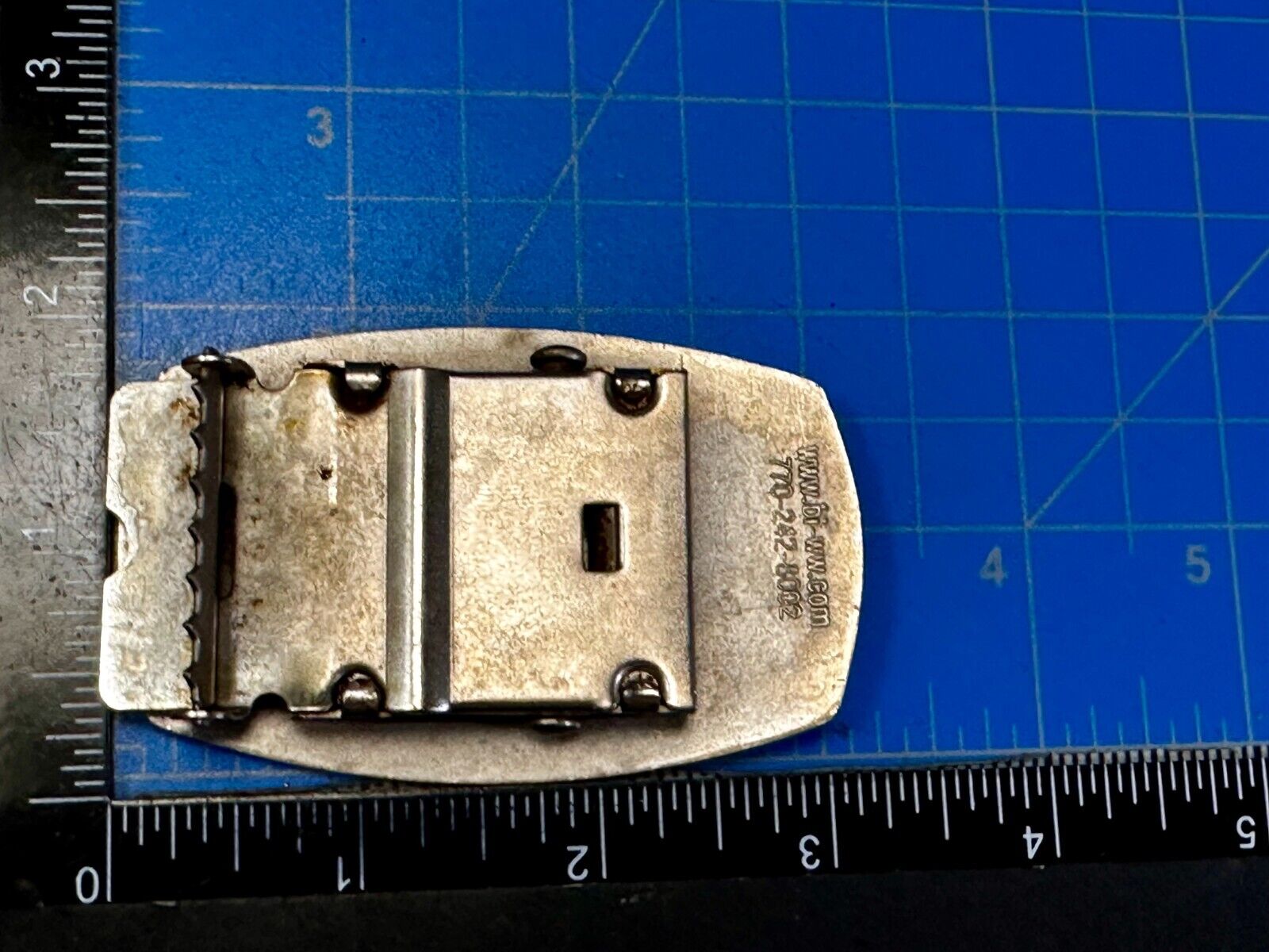 U.S.S. Anzio CG 68 Missile Cruiser Ship Stand and Fight US Navy Vtg. Belt Buckle