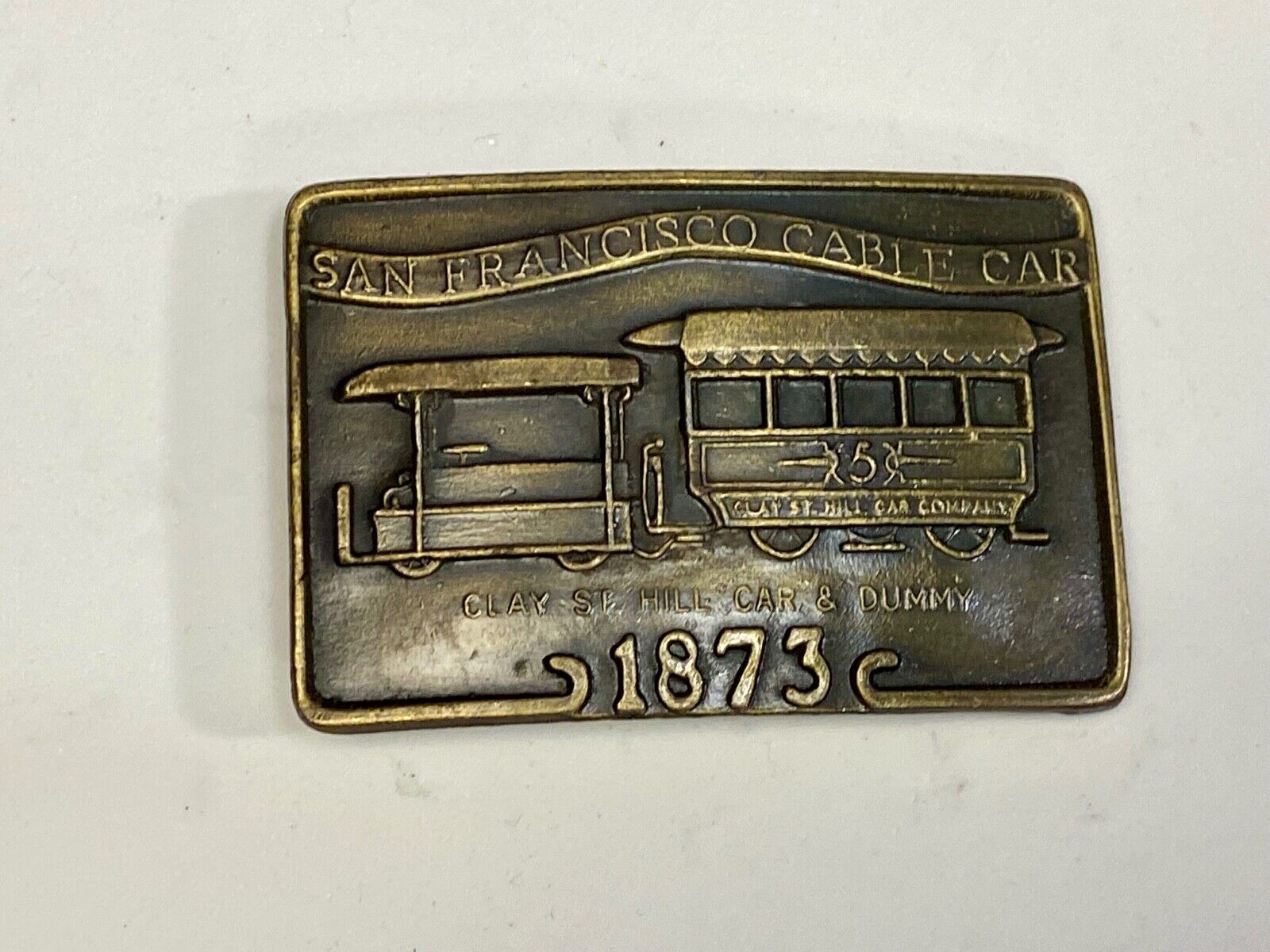 The History Of The San Francisco California Cable Car Transportation Belt Buckle