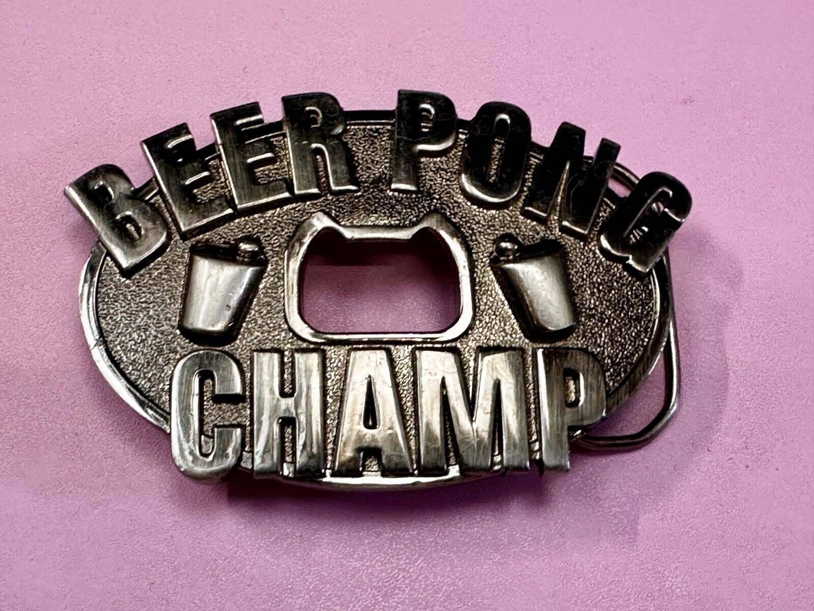 Beer Pong Champ Drunk Drinking Novelty Belt Buckle with Bottle Opener KALAN