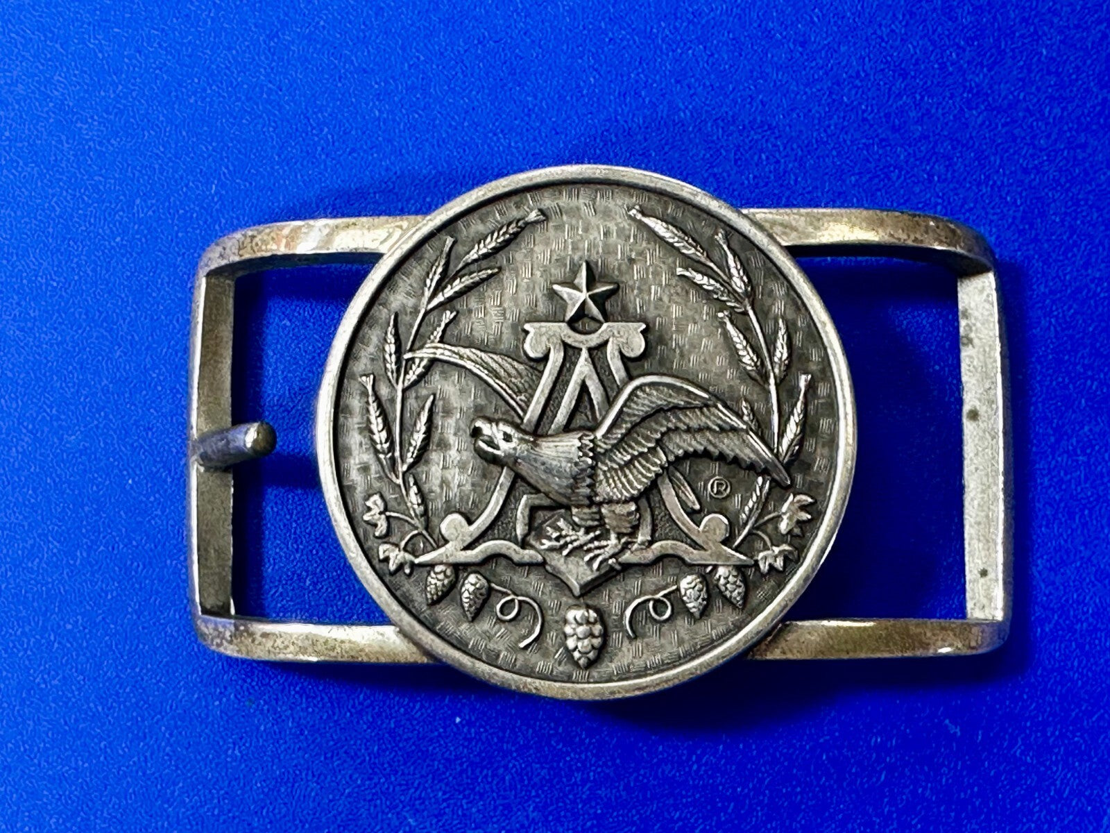 Anheuser Busch Sterling Silver Beer Brewing Co Eagle Belt Buckle 