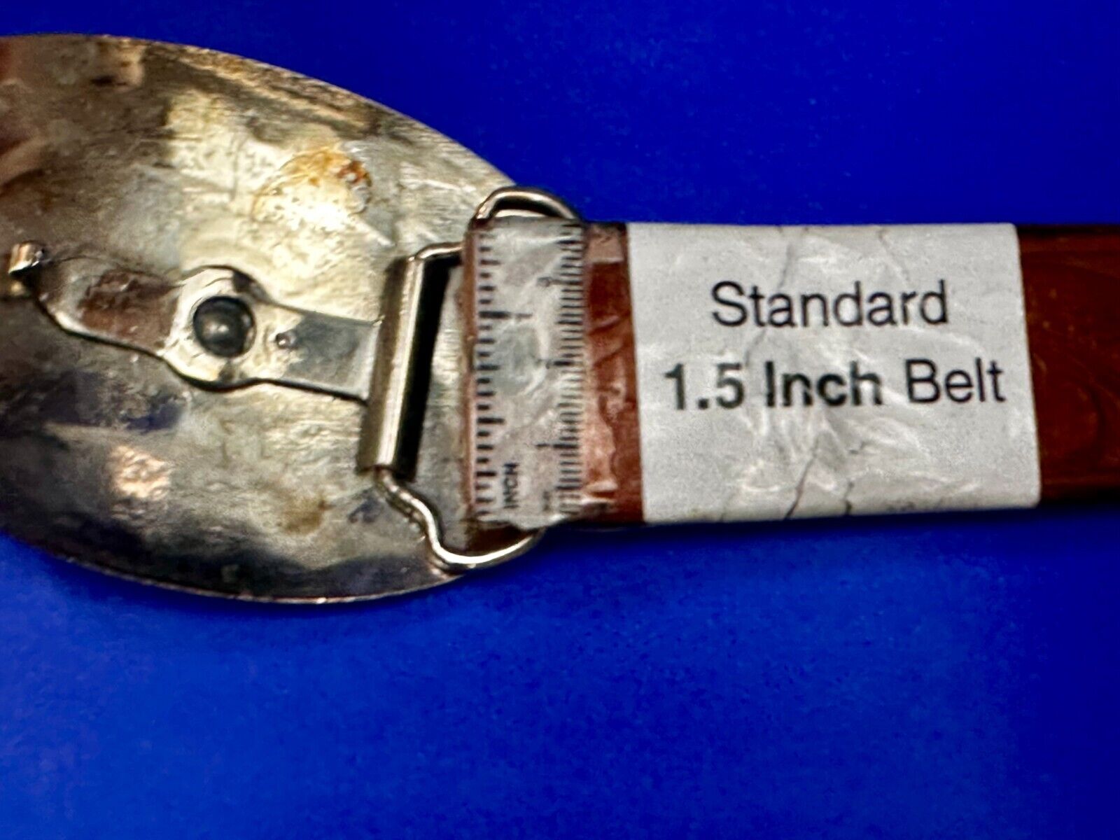 Vintage Horse Head Rodeo Flower Swirl Silver Tone Belt Buckle