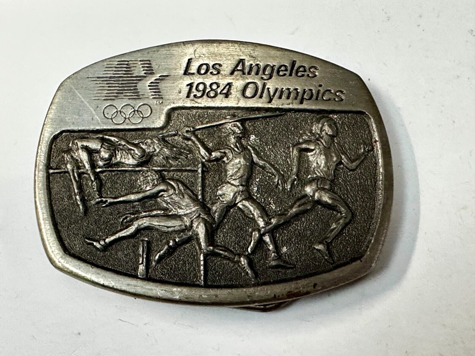 Track & Field Race - 1984 Los Angeles Olympics Pewter Sanchez Belt Buckle
