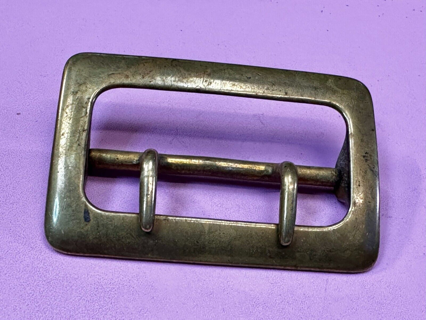 Antique Double Prong Center Bar Gold Tone Hippy Vibe Replacement Belt Buckle