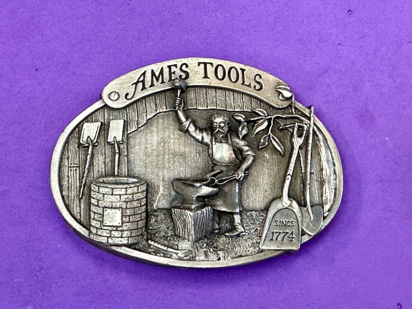 Ames Tools Co America's oldest! since 1774 Vintage 1981 belt buckle