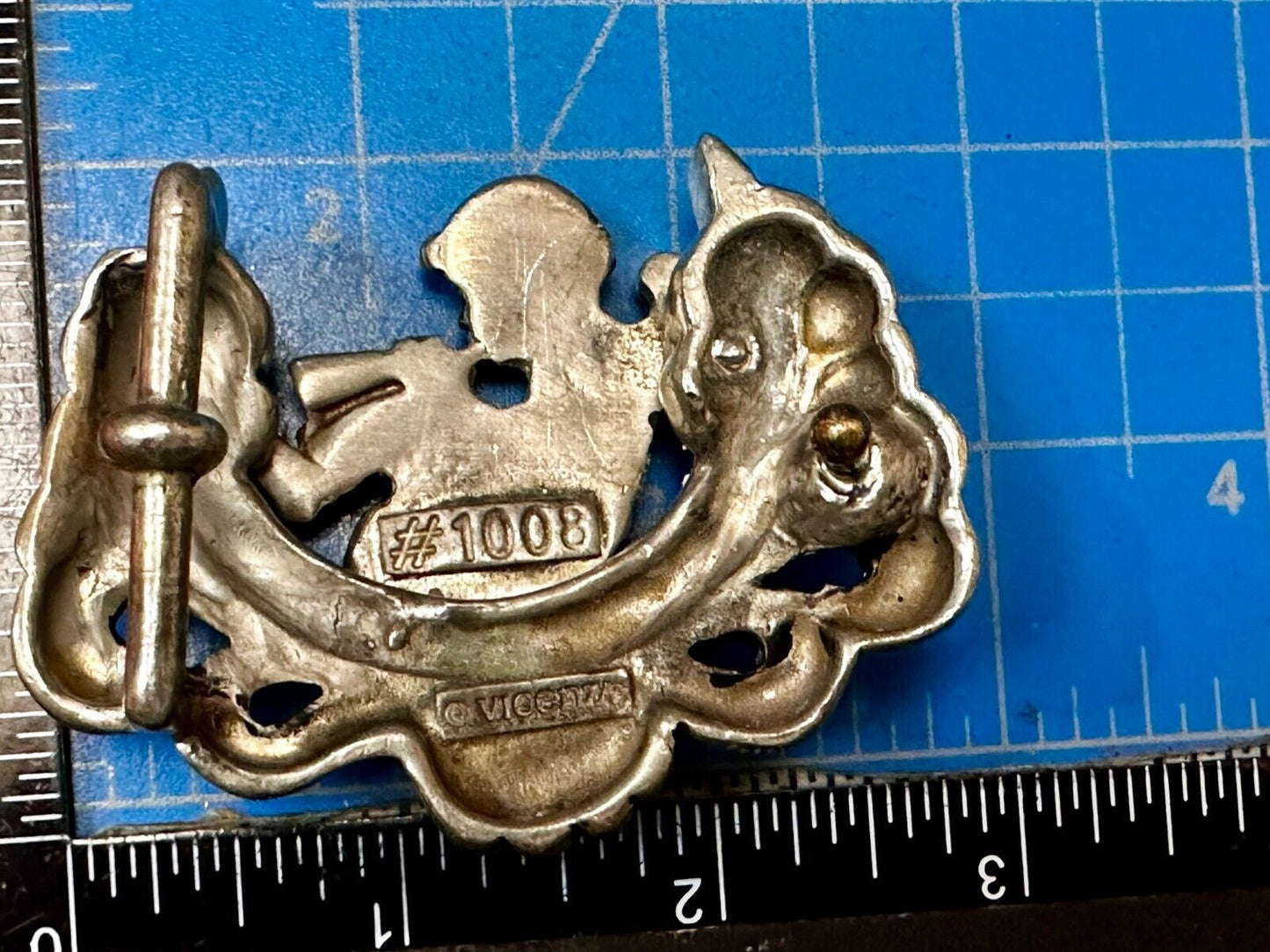 Angel Cherub Playing Flute Figural Cutout Rare Belt Buckle #1008 Vicenza