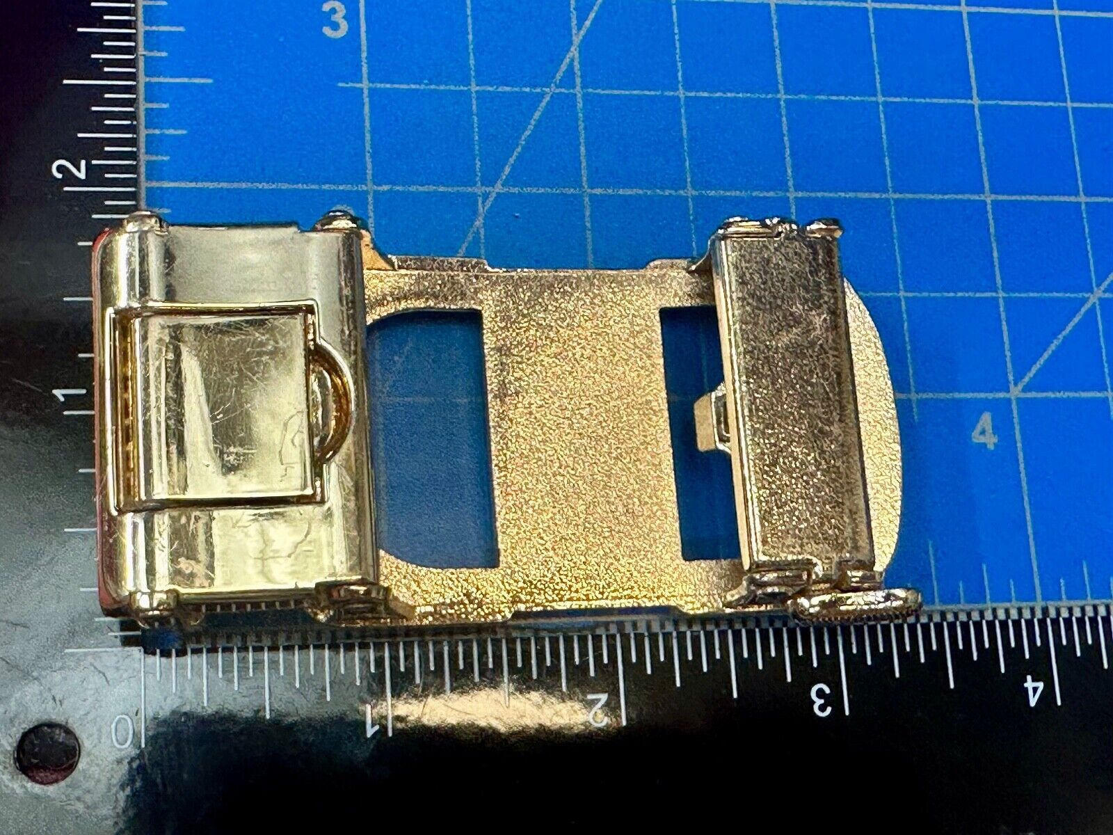 Black and Gold Tone Replacement Formal Dress Style Belt Buckle