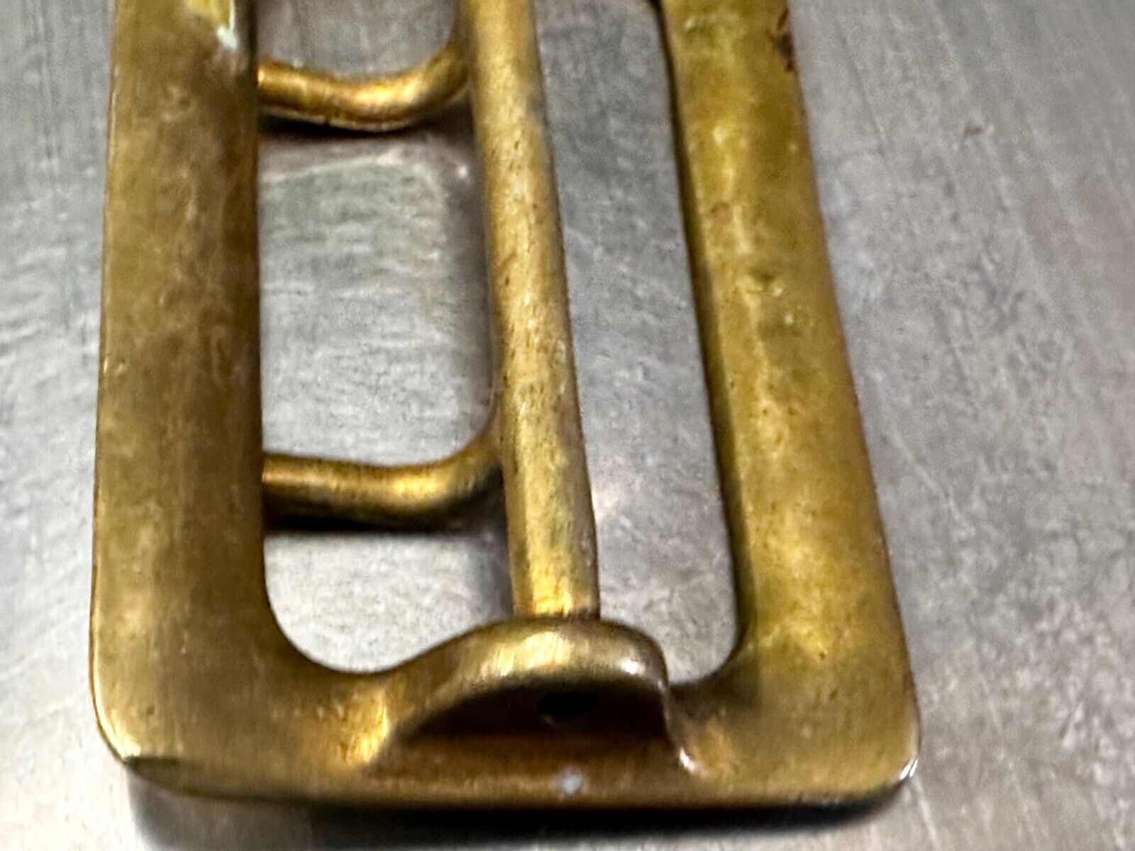 Antique Double Prong Center Bar Gold Tone Hippy Vibe Replacement Belt Buckle