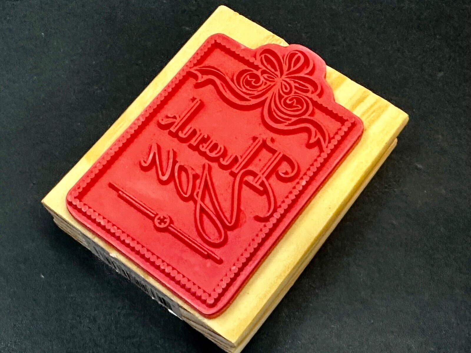 Thank you - - NOS 3" Rubber Stamp for Crafting and Card Making