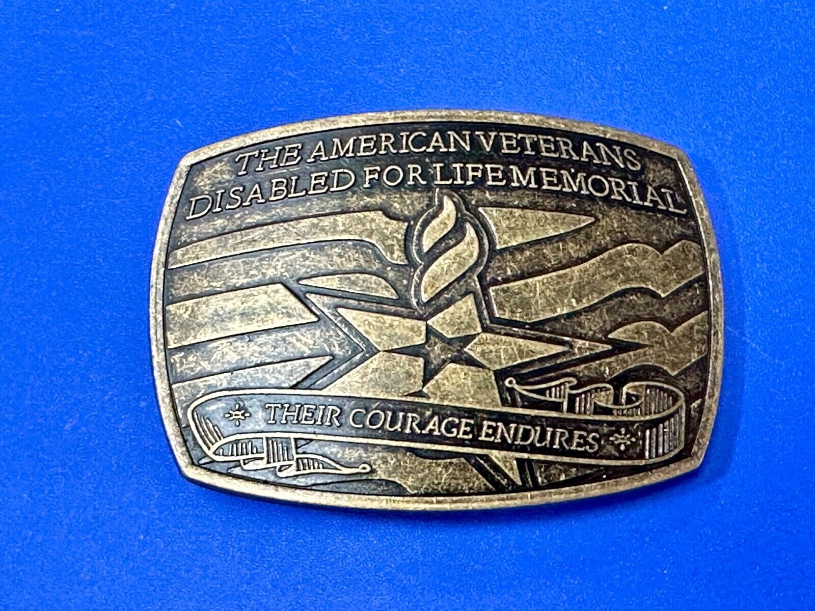 Their Courage Endures  American Veterans Disabled for Life Memorial Belt Buckle