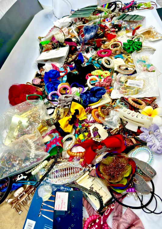 Almost 13 pounds of Hair Accessories -  Resale Bulk Lot, Junk Drawer Grab Bag