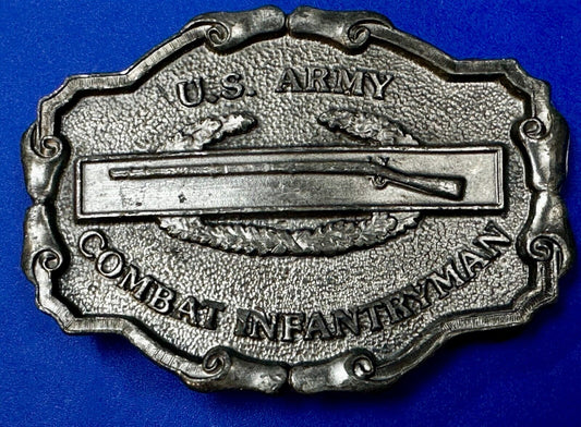 United States Army Combat Infantryman Vintage 1986 Bergamot Belt Buckle