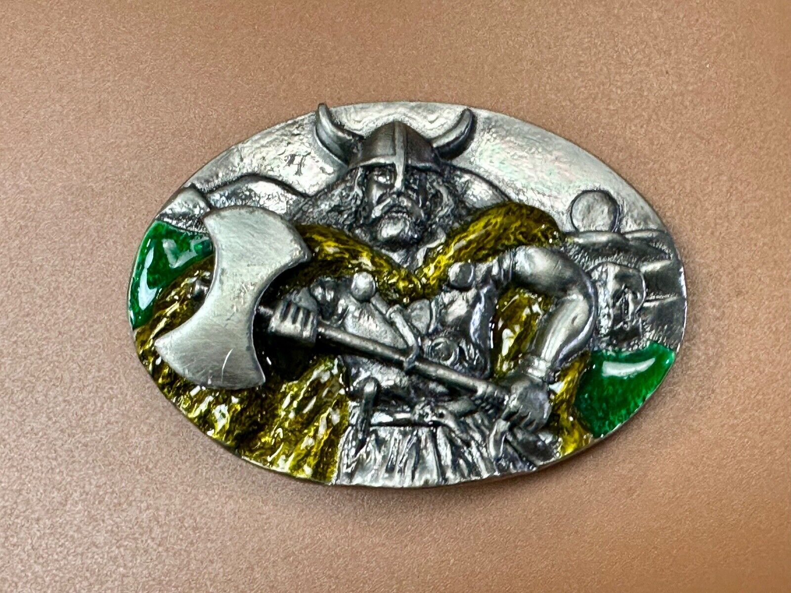 Viking Medieval Battle Axe, Warlord, Celtic Warrior vintage Belt Buckle