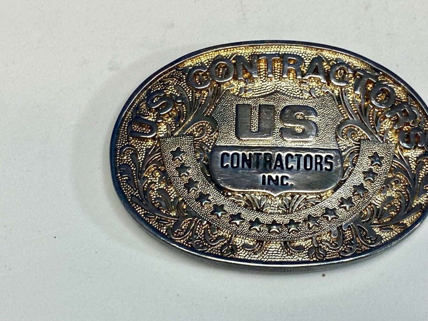 Us Contractors Inc Western Flower Swirl Belt Buckle By O.C. Tanner