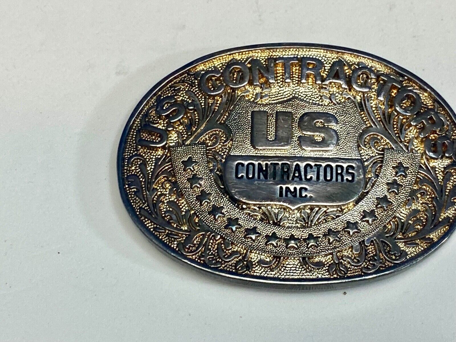 Us Contractors Inc Western Flower Swirl Belt Buckle By O.C. Tanner