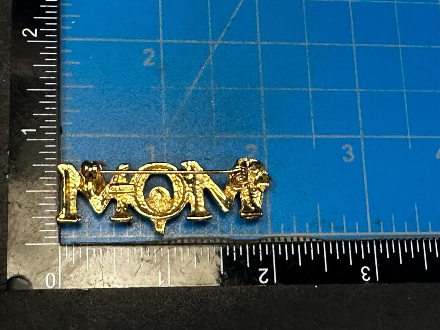 Angel MOM Mothers Day Gift Gold Tone Brooch Pin Signed  L. Razza