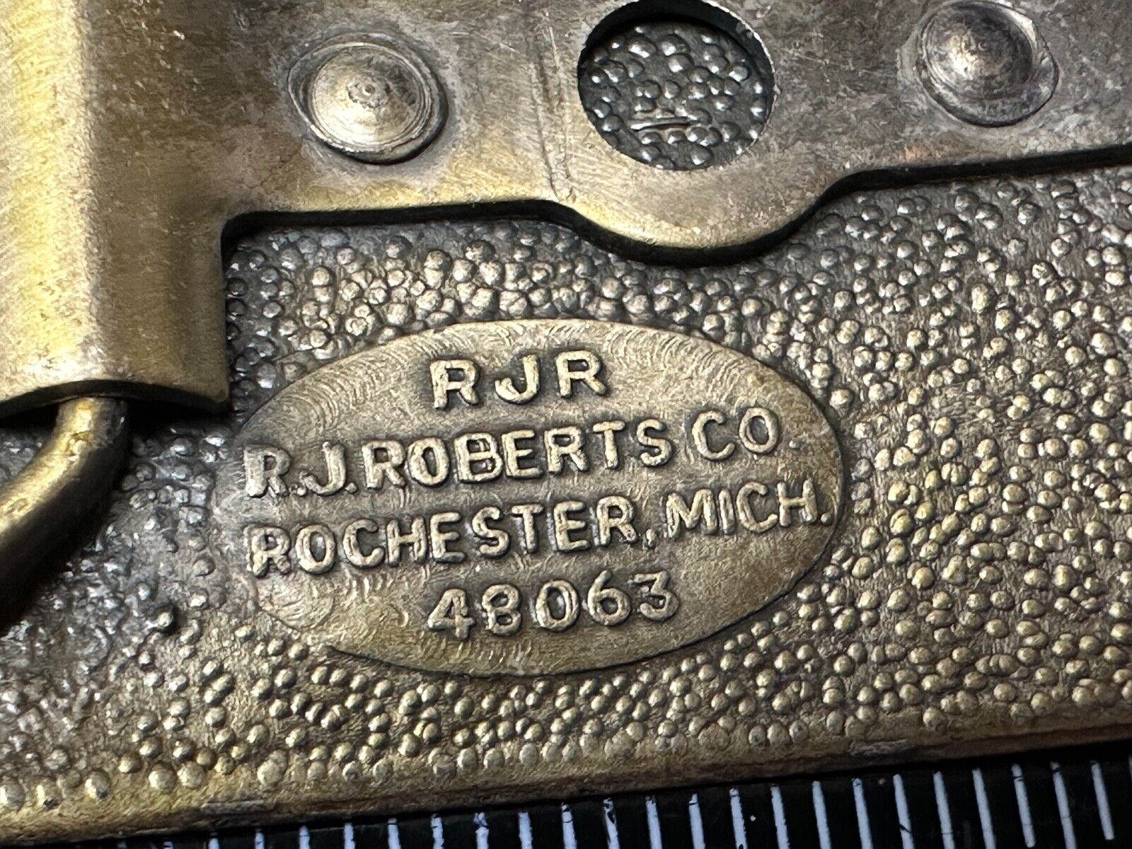 Antique Chevrolet Chevy Car Collectors Belt Buckle by RJR Roberts Co