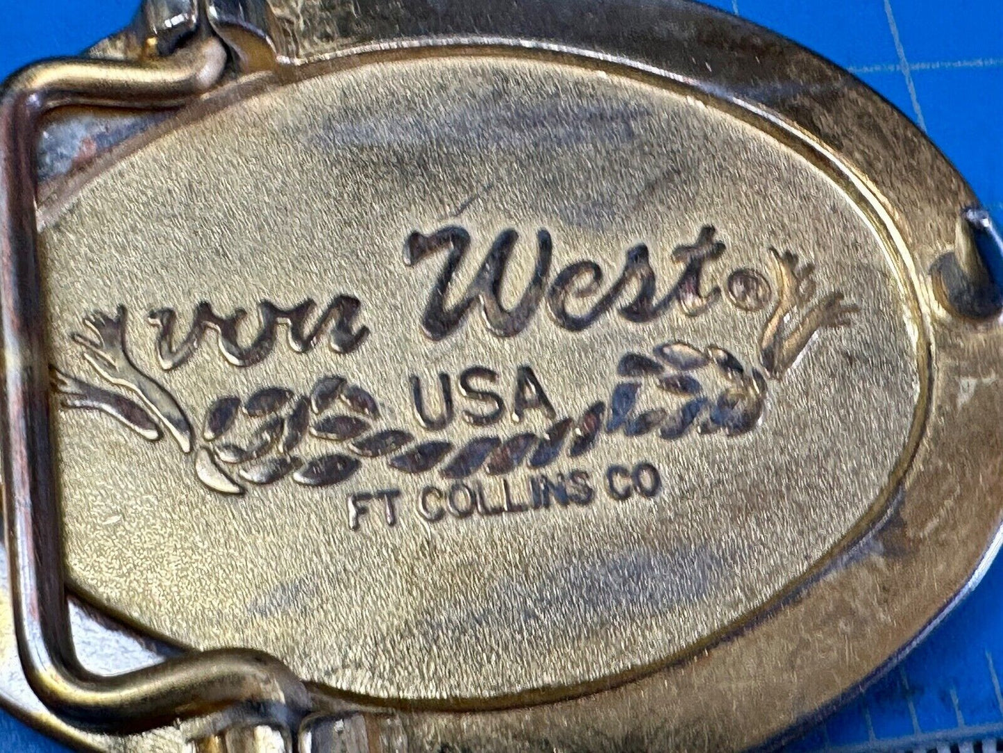 Deer Elk Buck Doe Gorgeous 1970s VON WEST Belt Buckle