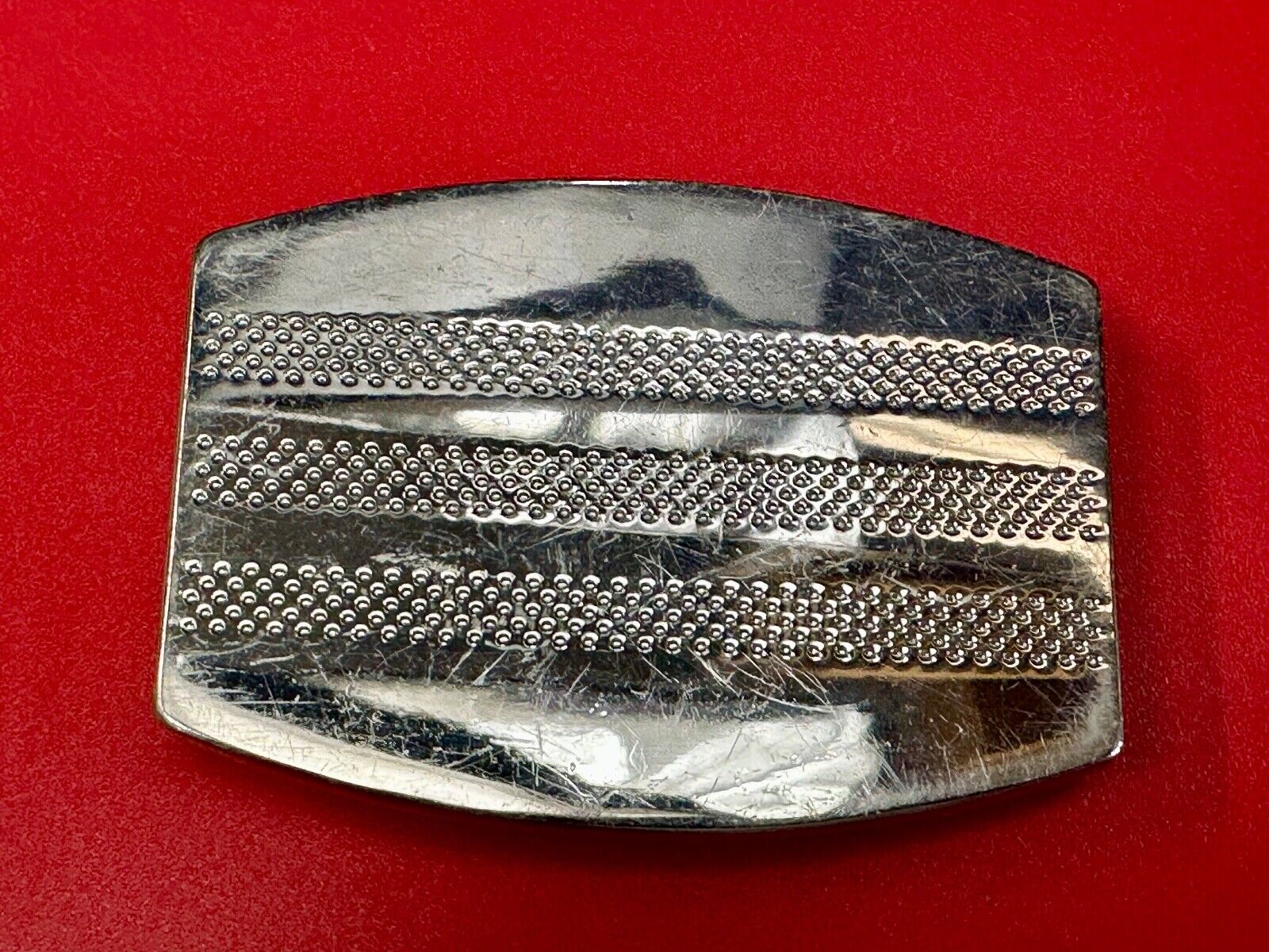 ADIDAS Silver color SHOE Footwear Co Running Golf Trophy striped belt buckle