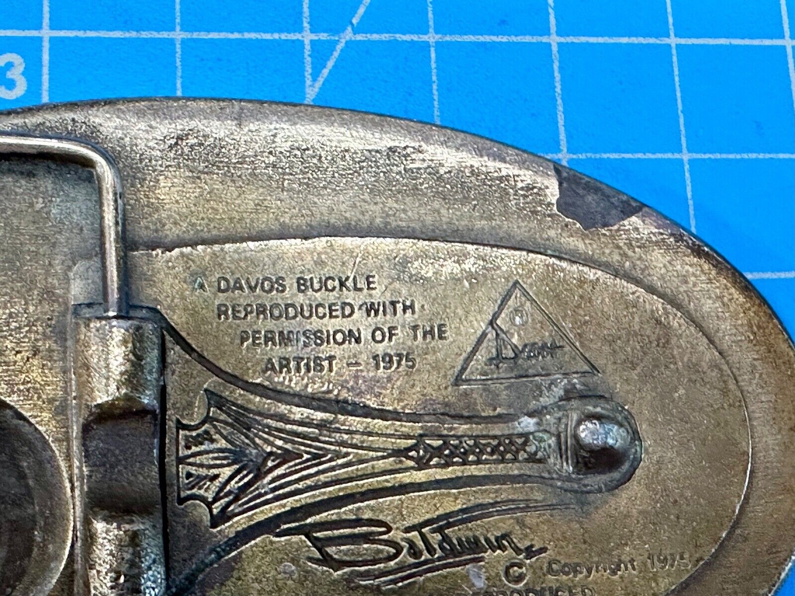 United Sates Marines Fallen Soldiers Monument  Flag 1975 Baldwin belt buckle