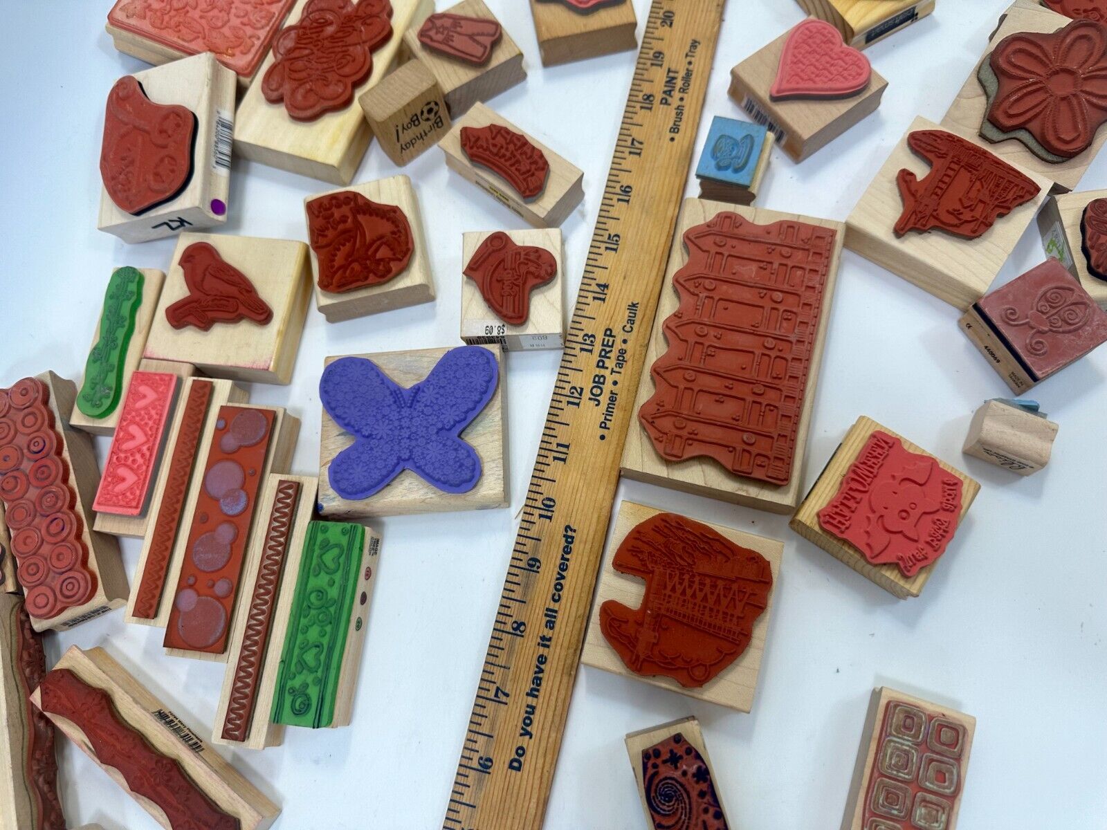 6.5 Pounds of Rubber Stamps HUGE LOT - Mostly NEW! Scrapbook Teachers SCORE!