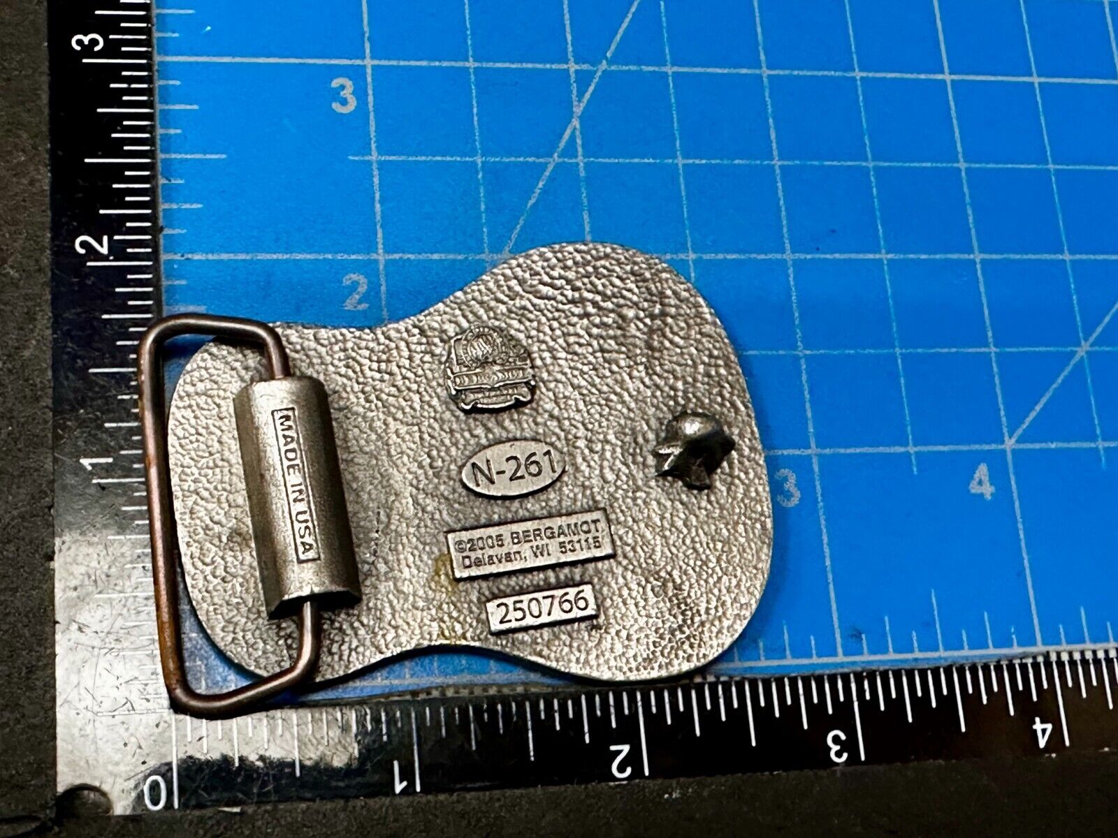 Acoustic Guitar Body Shaped Music Realistic Brown Bergamot N-261 Belt Buckle