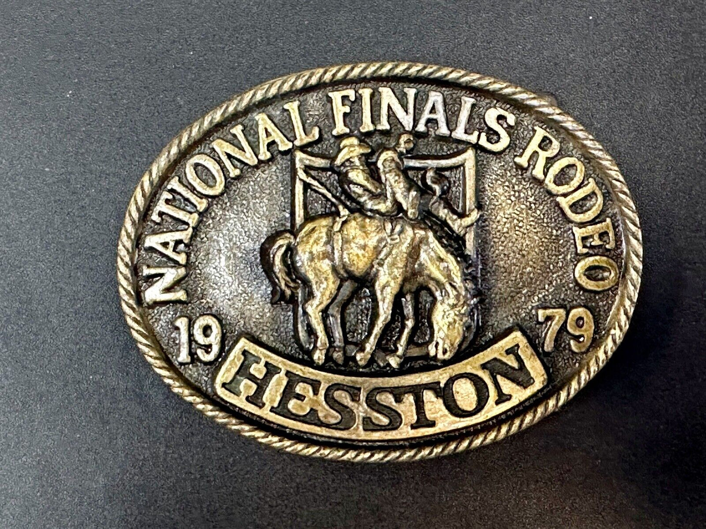 1979 Hesston National Finals Rodeo NFR Limited Edition Collectors Belt Buckle