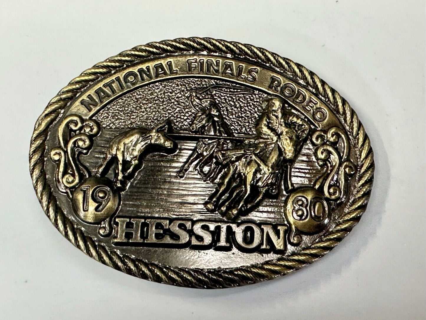 1980 Hesston National Finals Rodeo NFR Limited Edition Collectors Belt Buckle