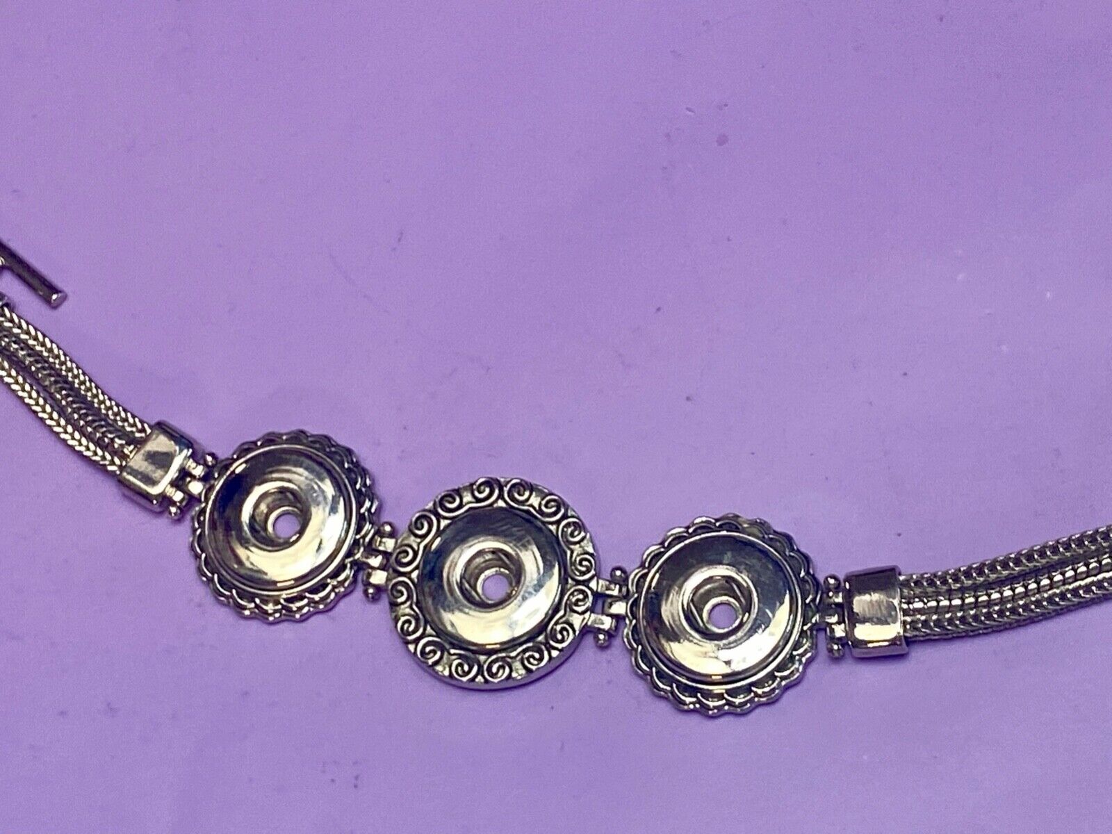 Three space Original bracelet for 18mm Magnolia And Vine Snaps