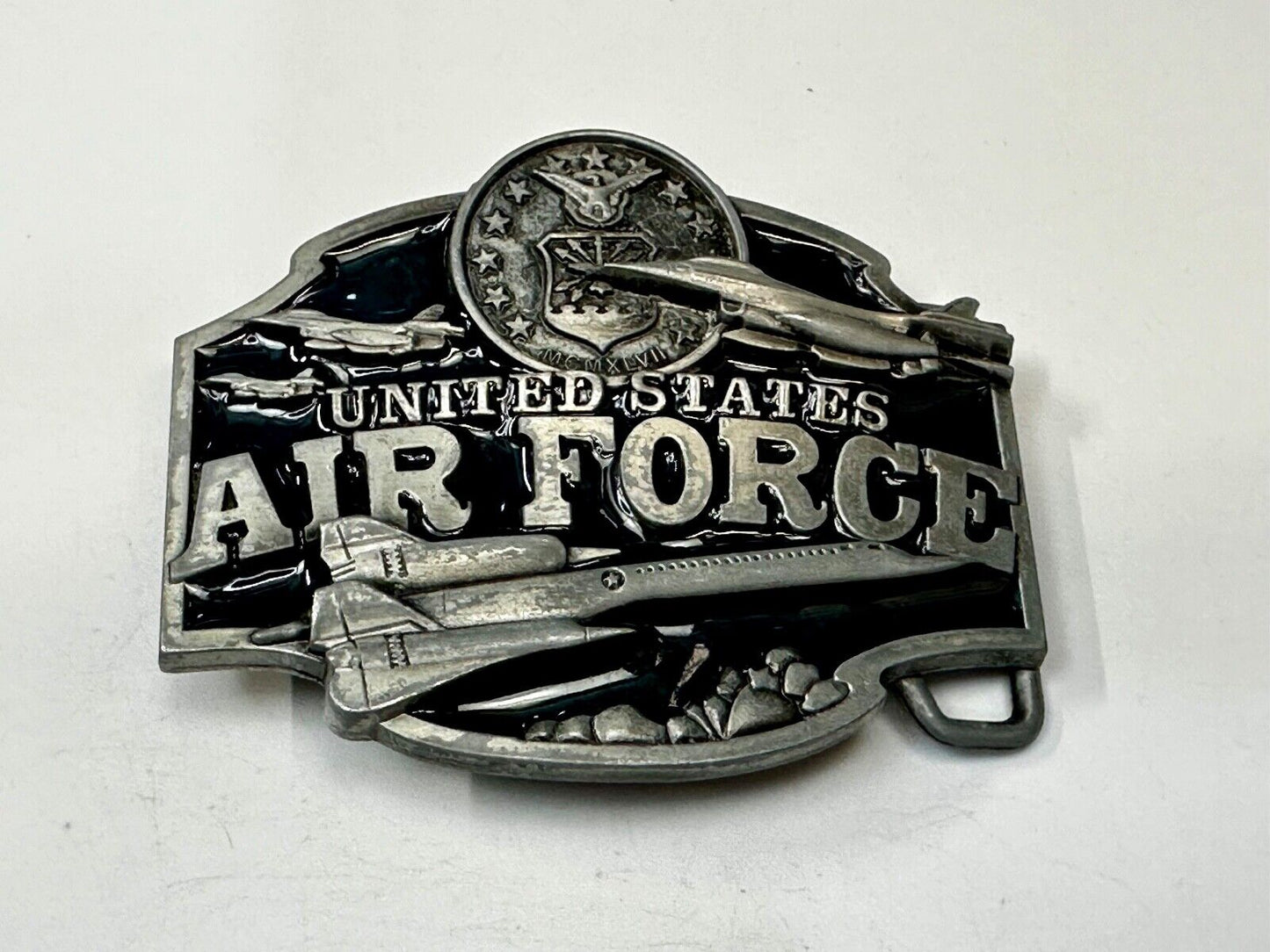 United States Air Force Raised Dimensional Plane Emblem Belt Buckle