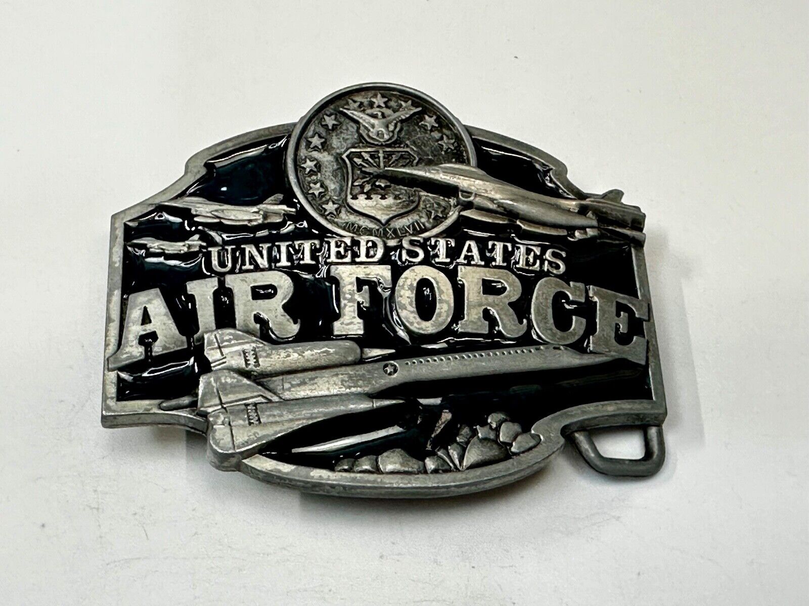 United States Air Force Raised Dimensional Plane Emblem Belt Buckle
