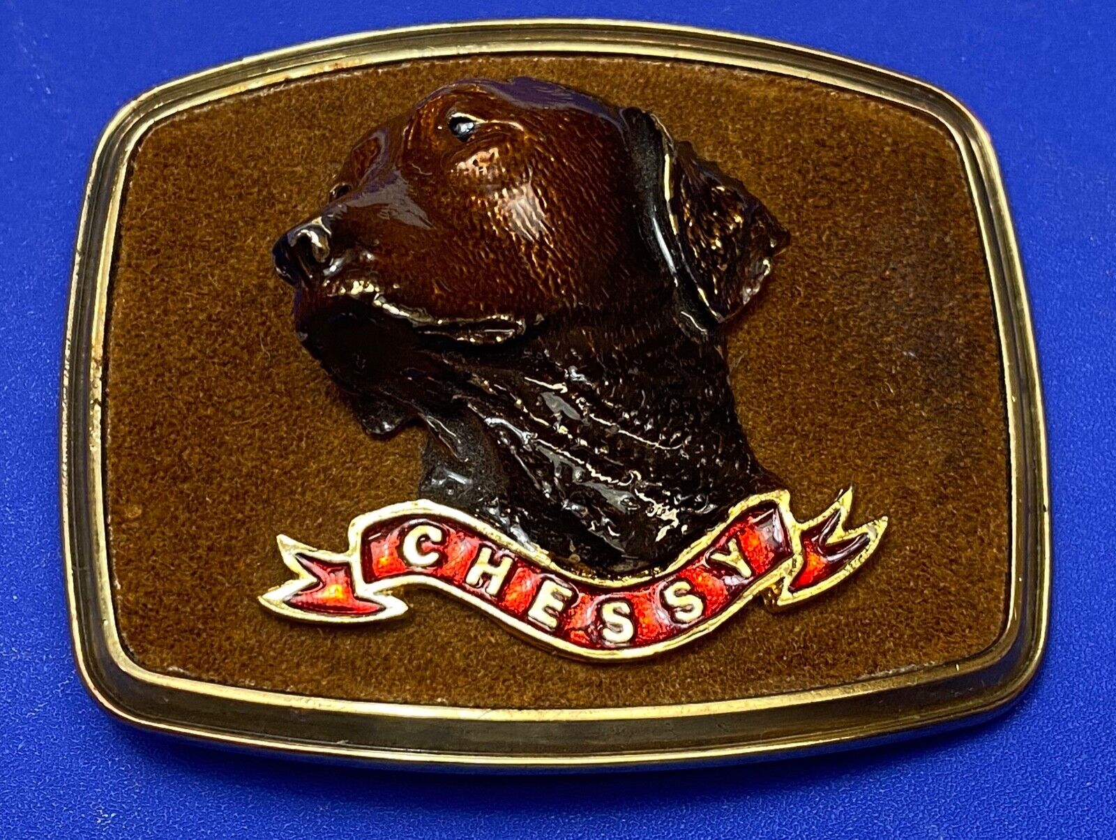 1979 Chessy Dog Breed Mans best Friend Raintree belt buckle