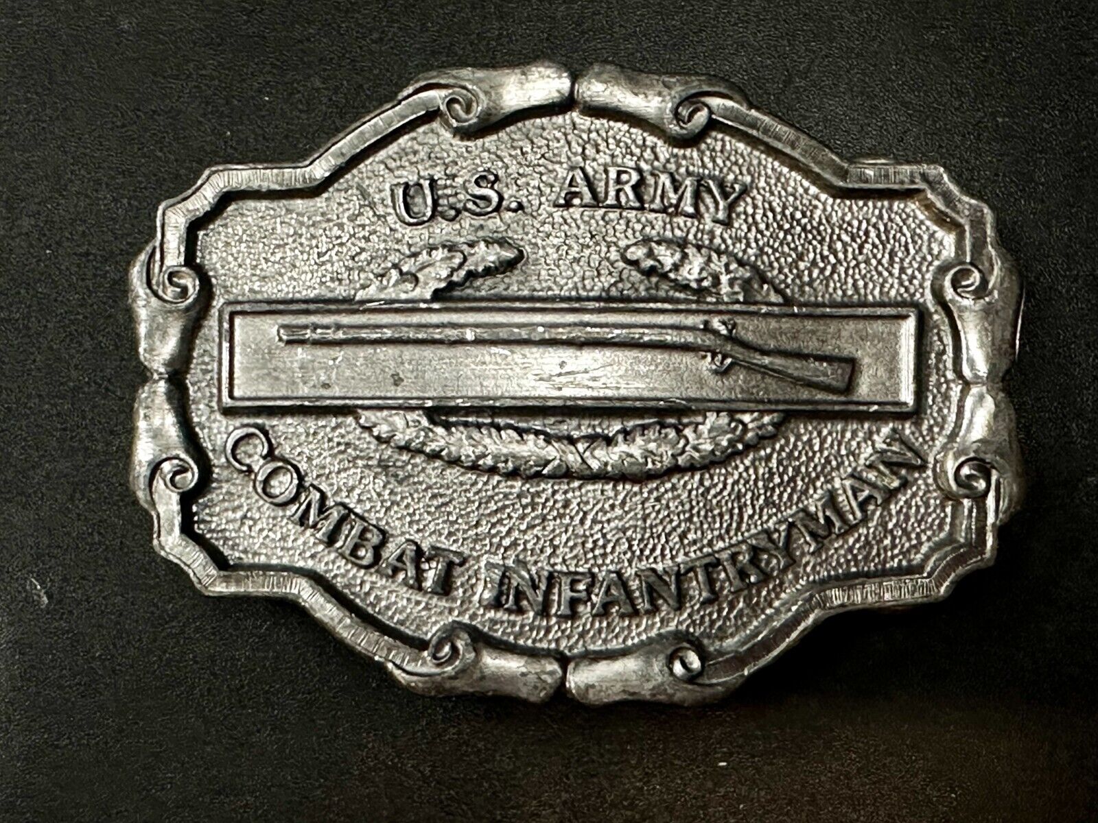 United States Army Combat Infantryman Vintage 1986 Bergamot Belt Buckle