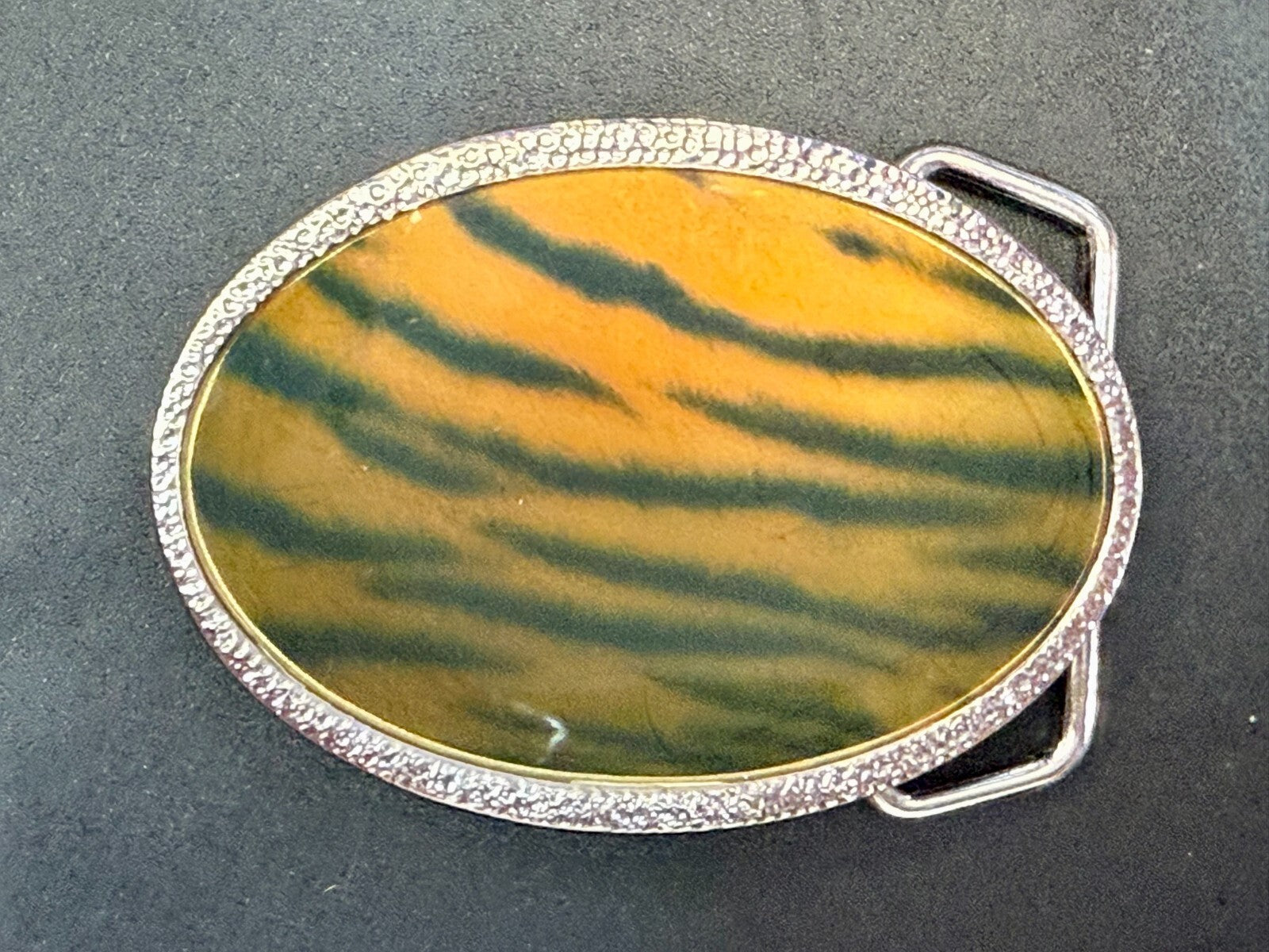 Tiger Stripes Animal Print Pattern Vintage Retro 3" Wide Belt Buckle