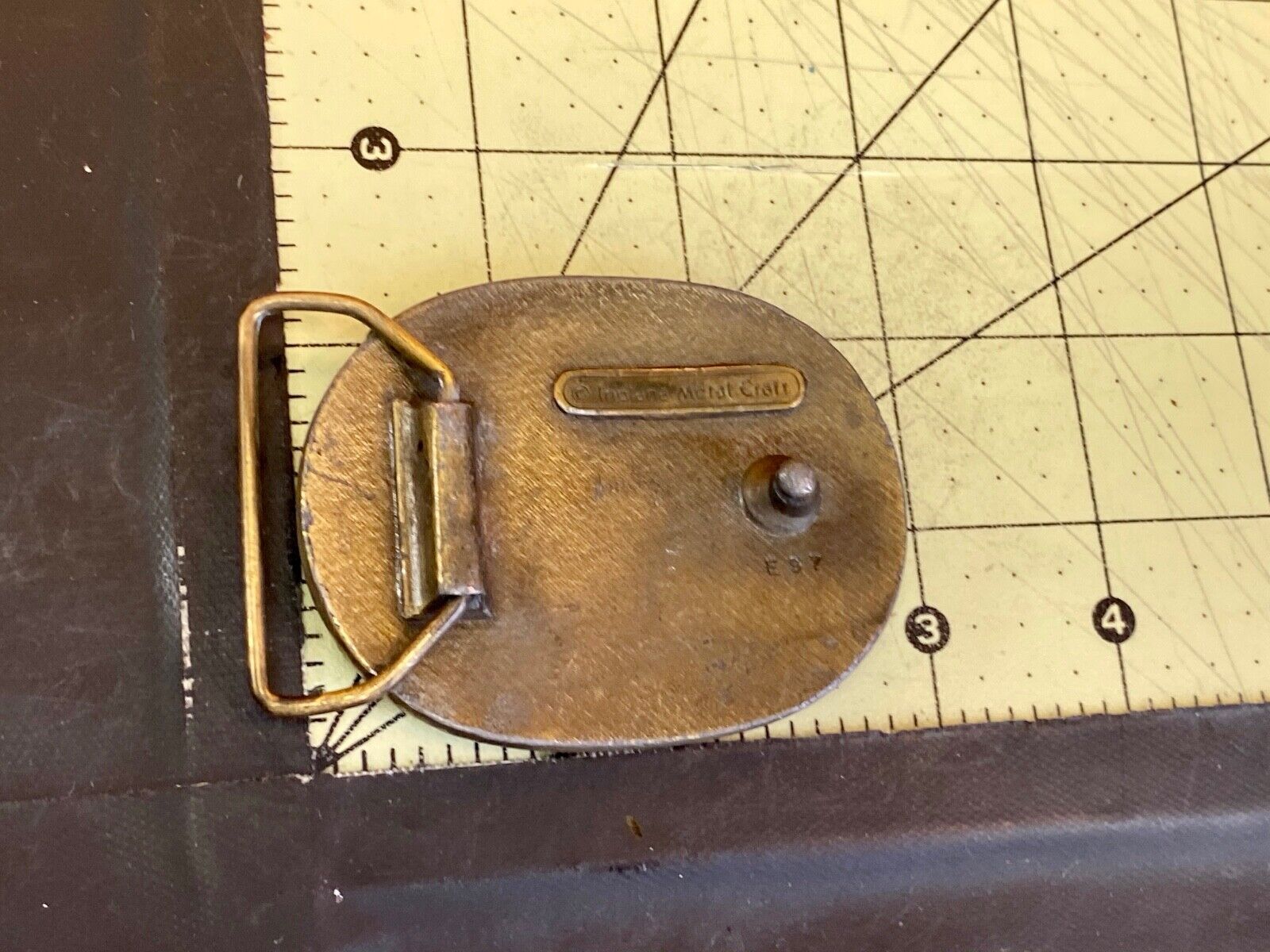 Two Deer Brass Tone Or Real? Metal Craft Belt Buckle 