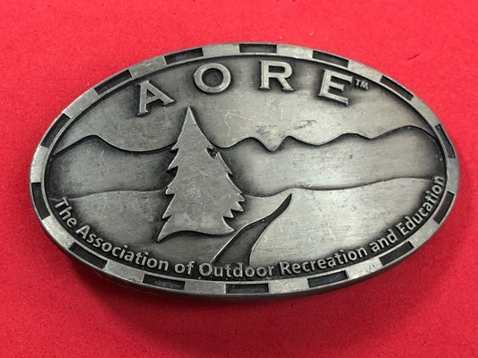 AORE Assn of outdoor Recreation and Education belt buckle 