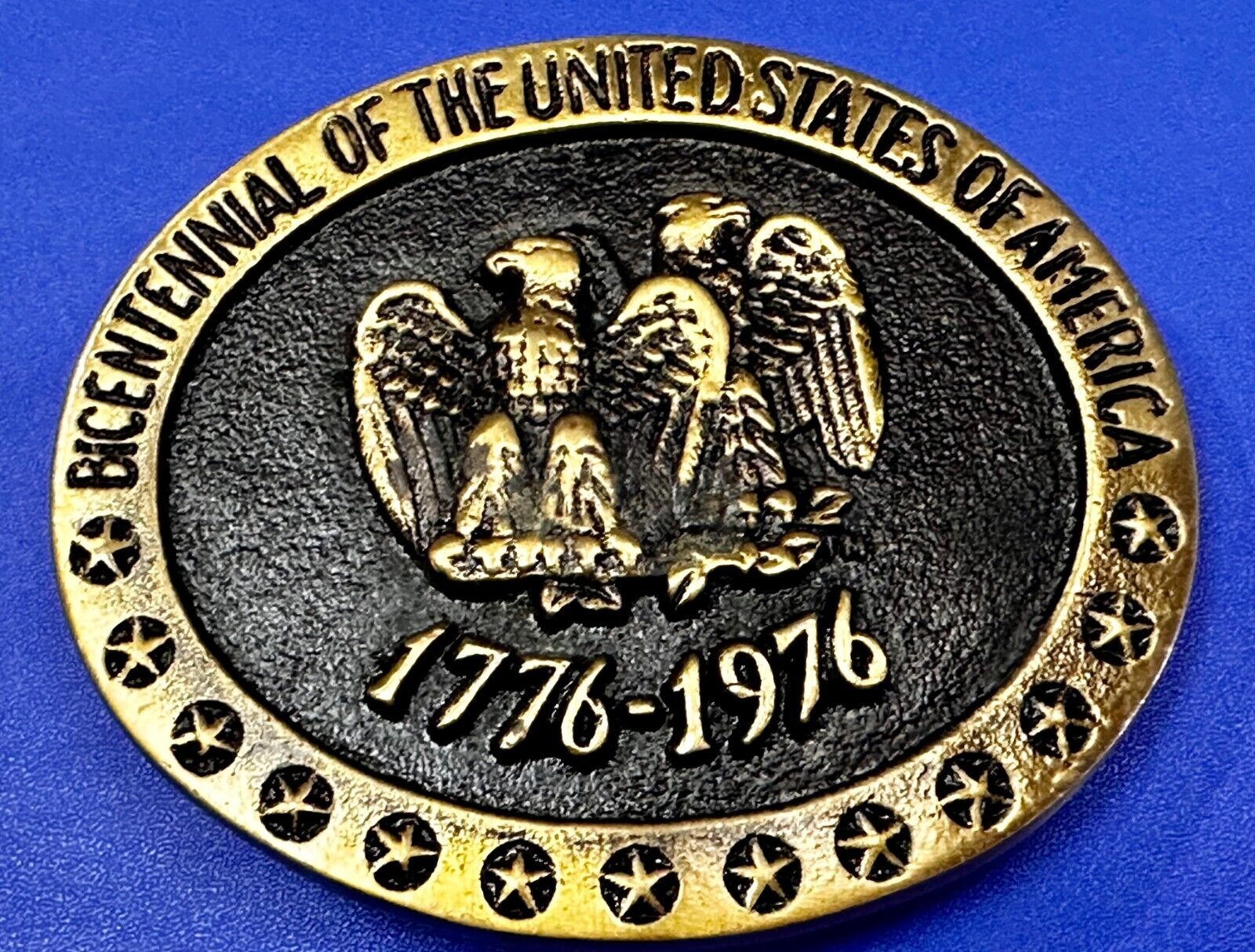 Bicentennial of the United States of America 1776-1976 Solid Brass Belt Buckle