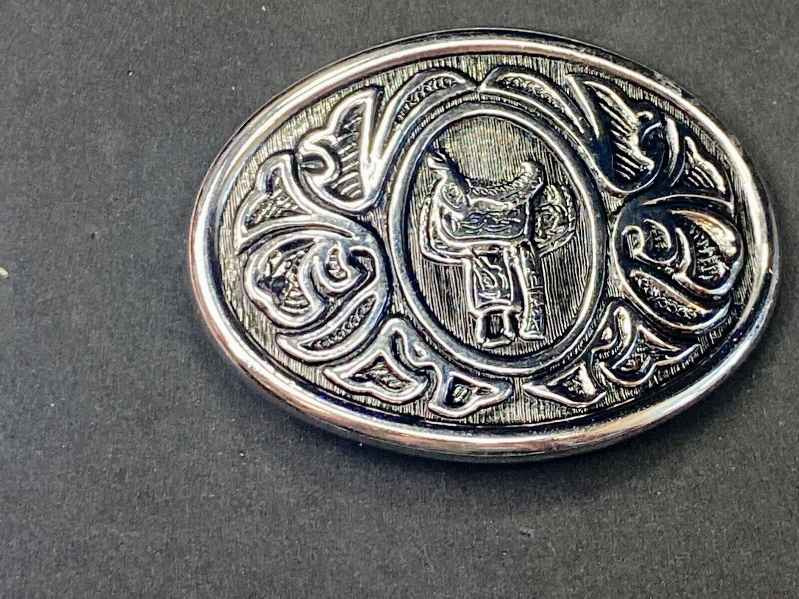 Vintage 1970's Horse Saddle Western & Cowboy Fashion Belt Buckle