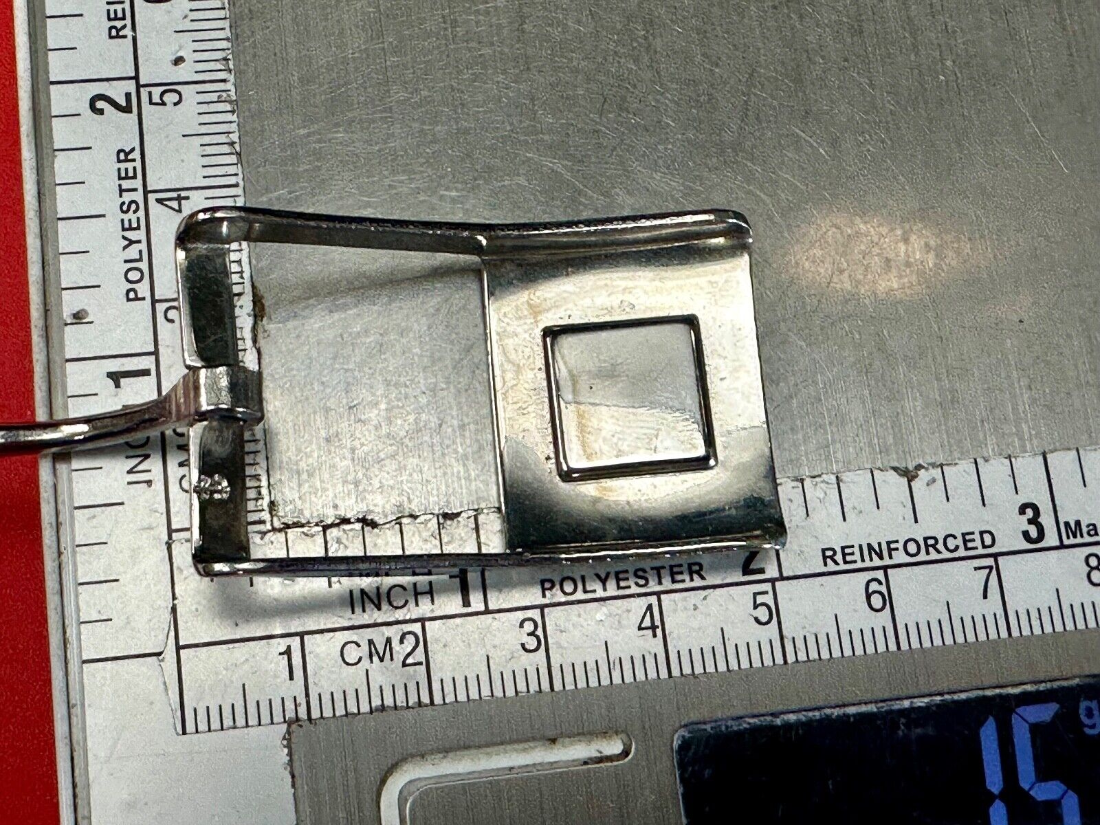 Vintage Letter monogram Initial EG - small two tone belt buckle