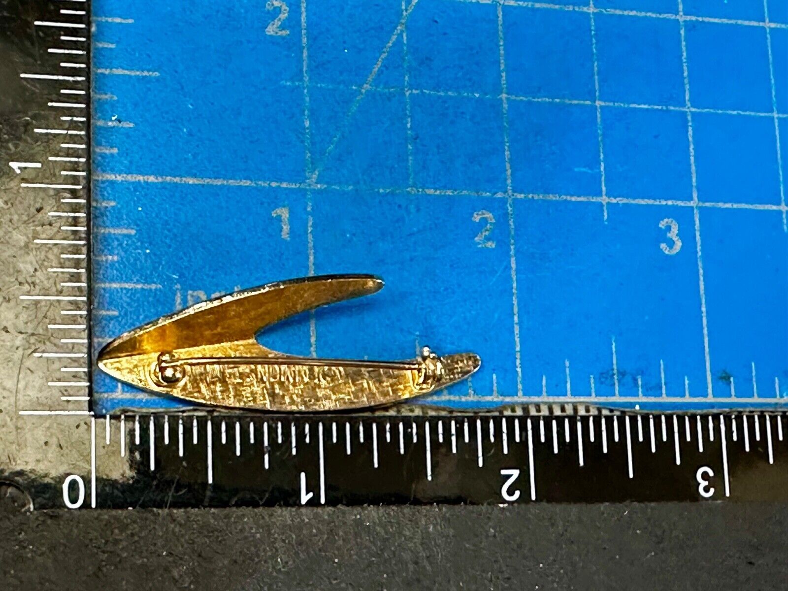 Unique Abstract Gold Tone Brooch Pin Vintage Signed Emmons