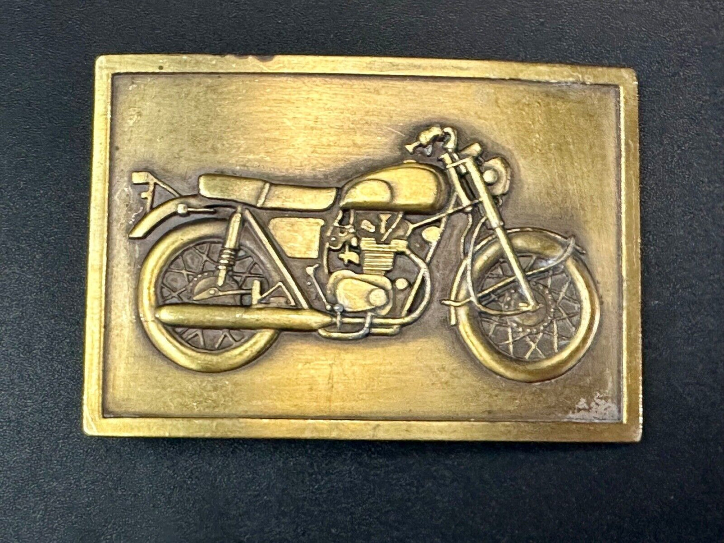 Bikers Motorcycle Brass tone Vintage Belt Buckle