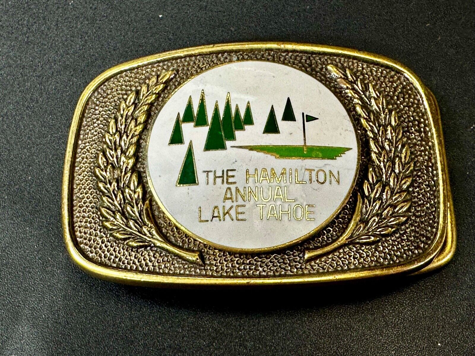The Hamilton Health Center Annual Golf Tournament Lake Tahoe Belt Buckle