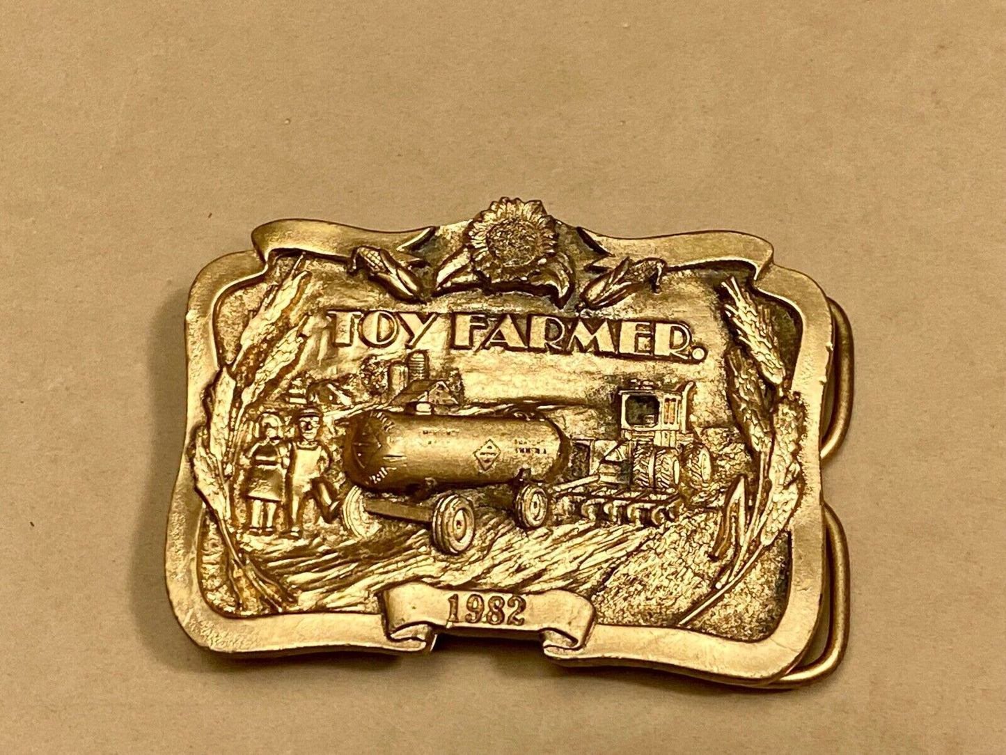 Vintage 1982 Toy Farmer Belt Buckle In Wonderful Condition