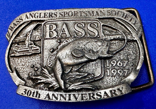 Bass Anglers Sportsman Society 30th Anniversary Club Belt Buckle