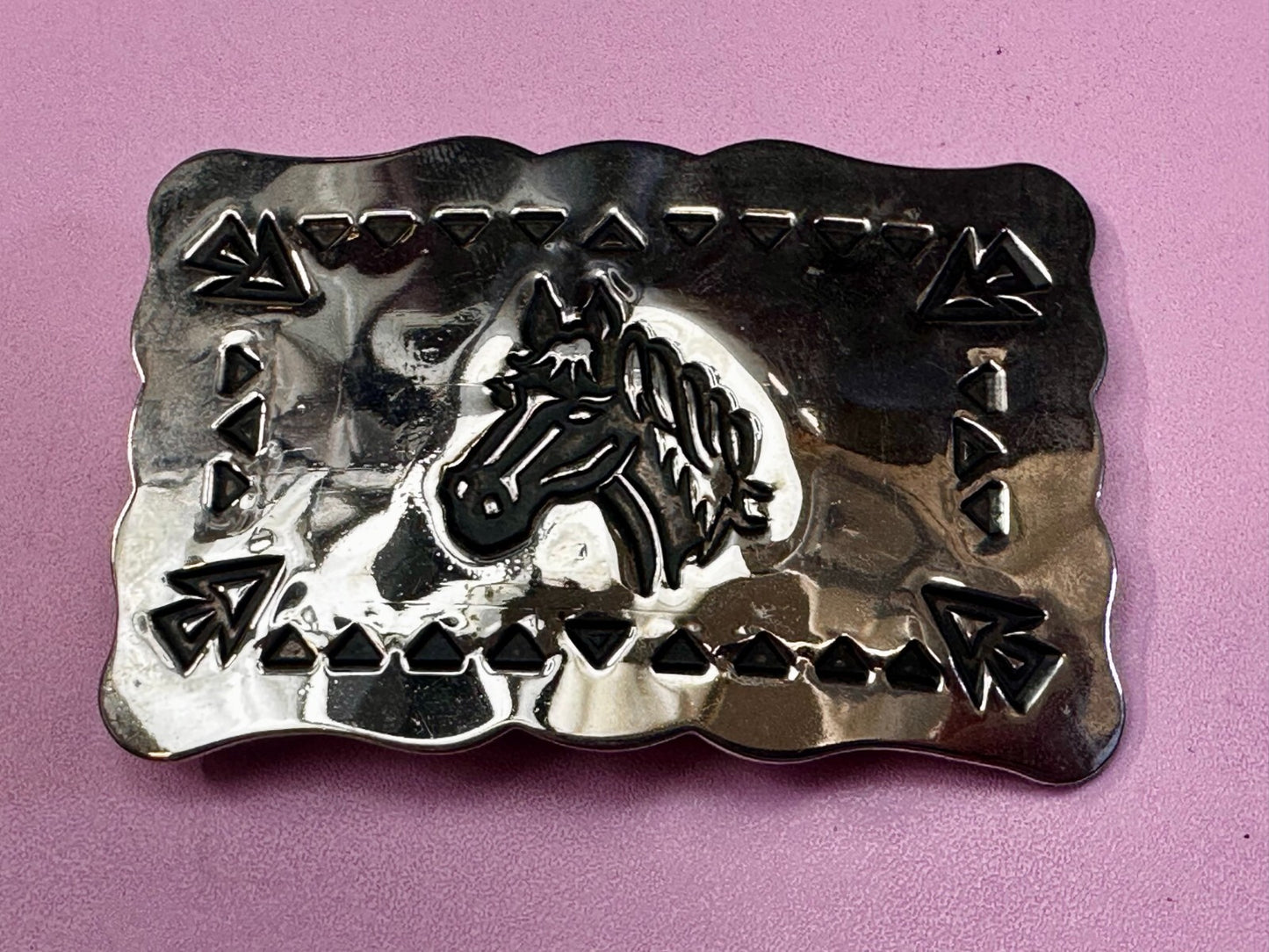Vintage Horse Head Native American / Southwestern Vibe Belt Buckle