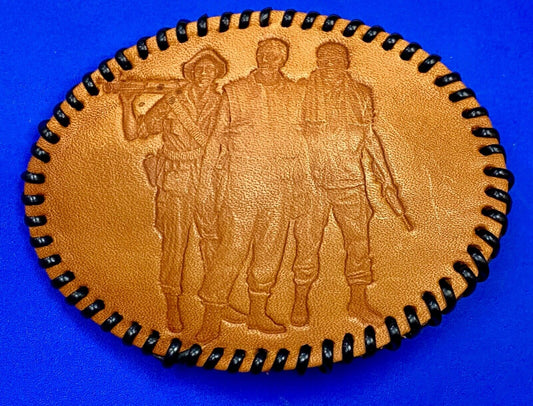 Vietnam Veterans War Memorial  Leather QUALITY large Western Natural Belt Buckle