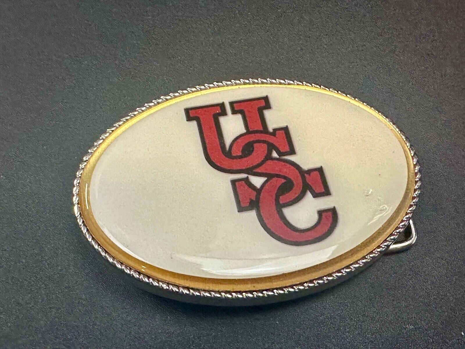 USC University of Southern California LED Flashing belt buckle w/ fresh battery!