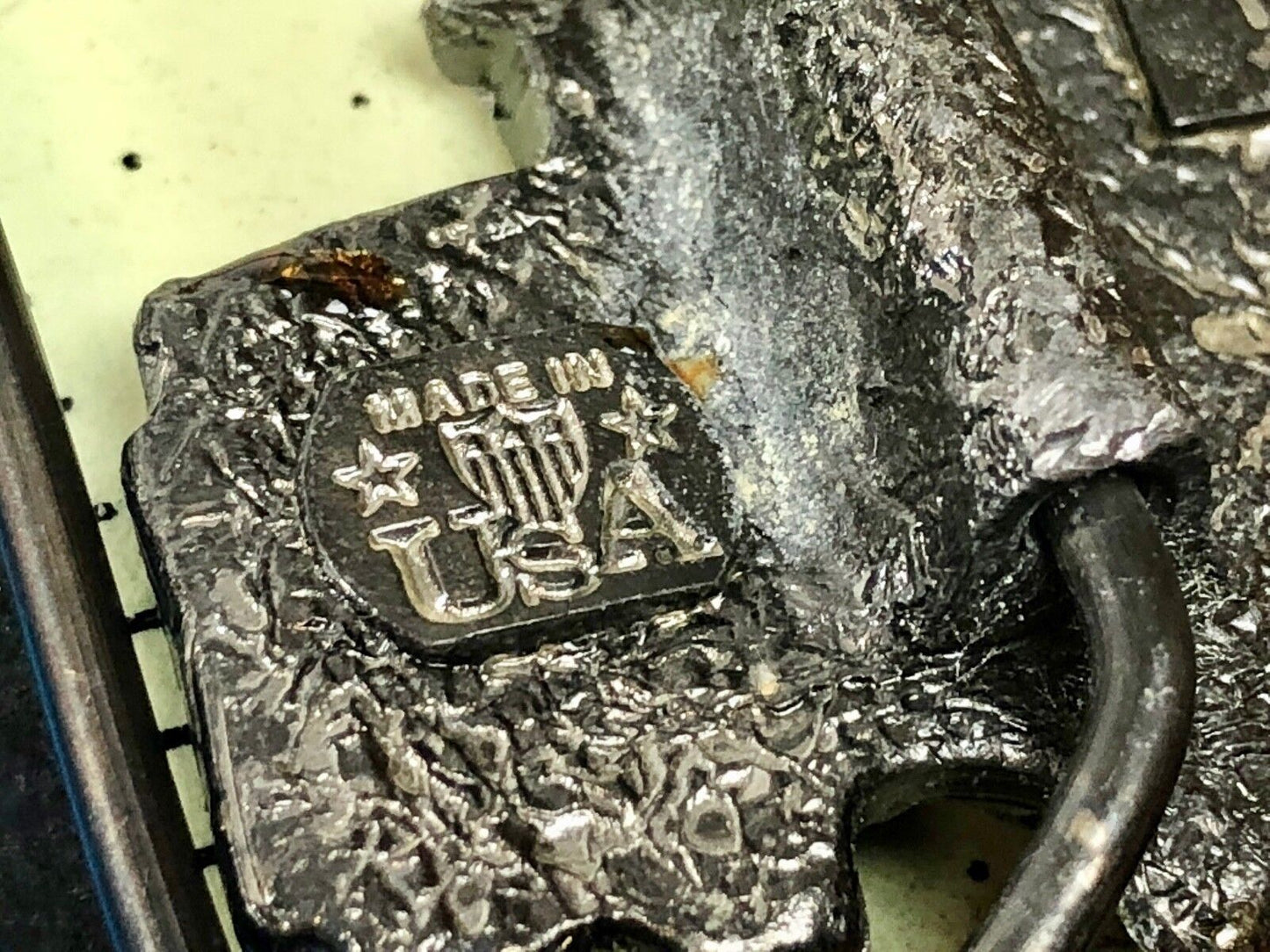 Vintage 1981 Figural train cut out locomotive Belt Buckle