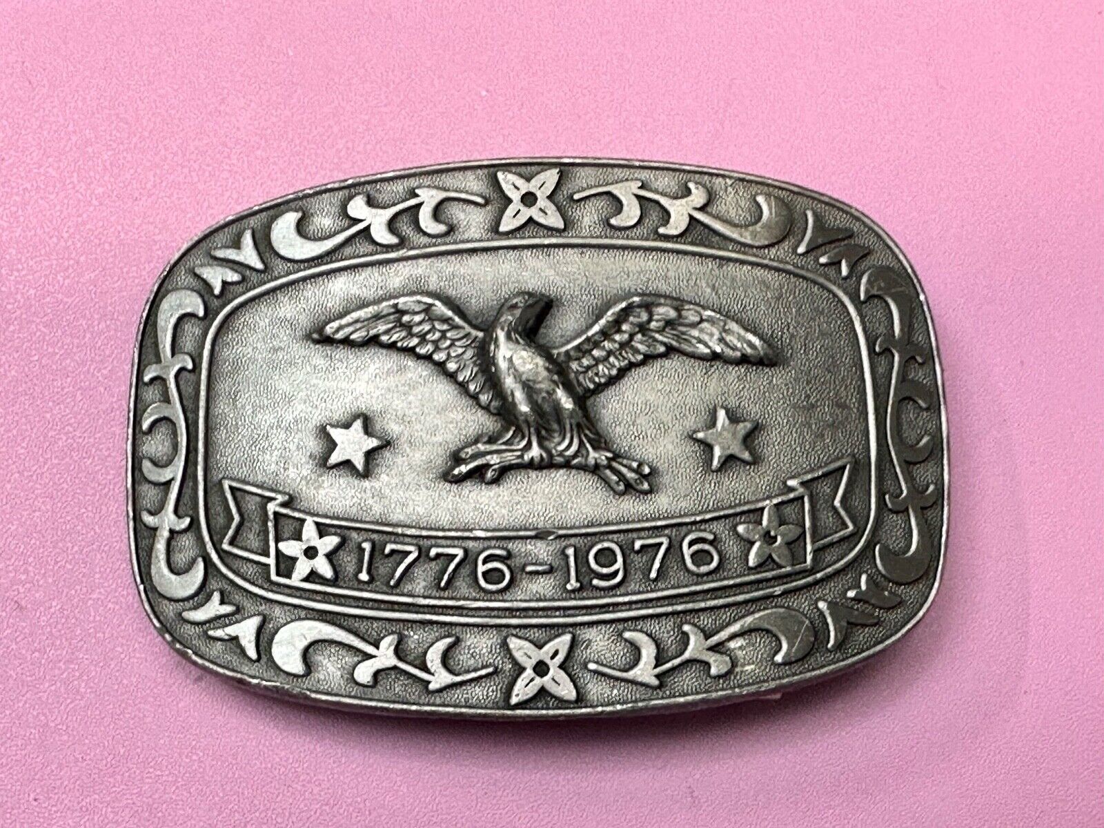 Bicentennial Eagle Patriotic USA America 70's Vintage belt buckle by Celebrity