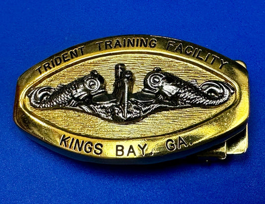 Trident Training Facility Kings Bay US Navy Commemorative USA made Belt Buckle